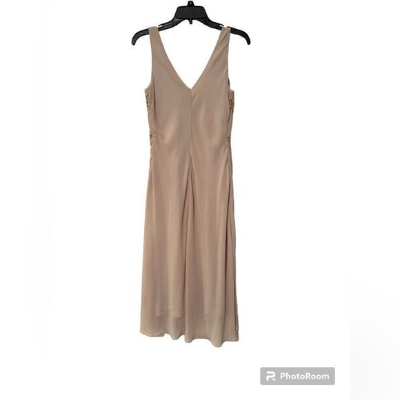 Eliza J Dress Nude Criss Cross Bodice, Womens Size 4 - Picture 4 of 7